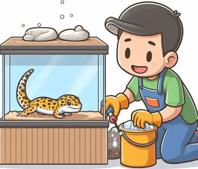 How to clean a Leopard Gecko tank