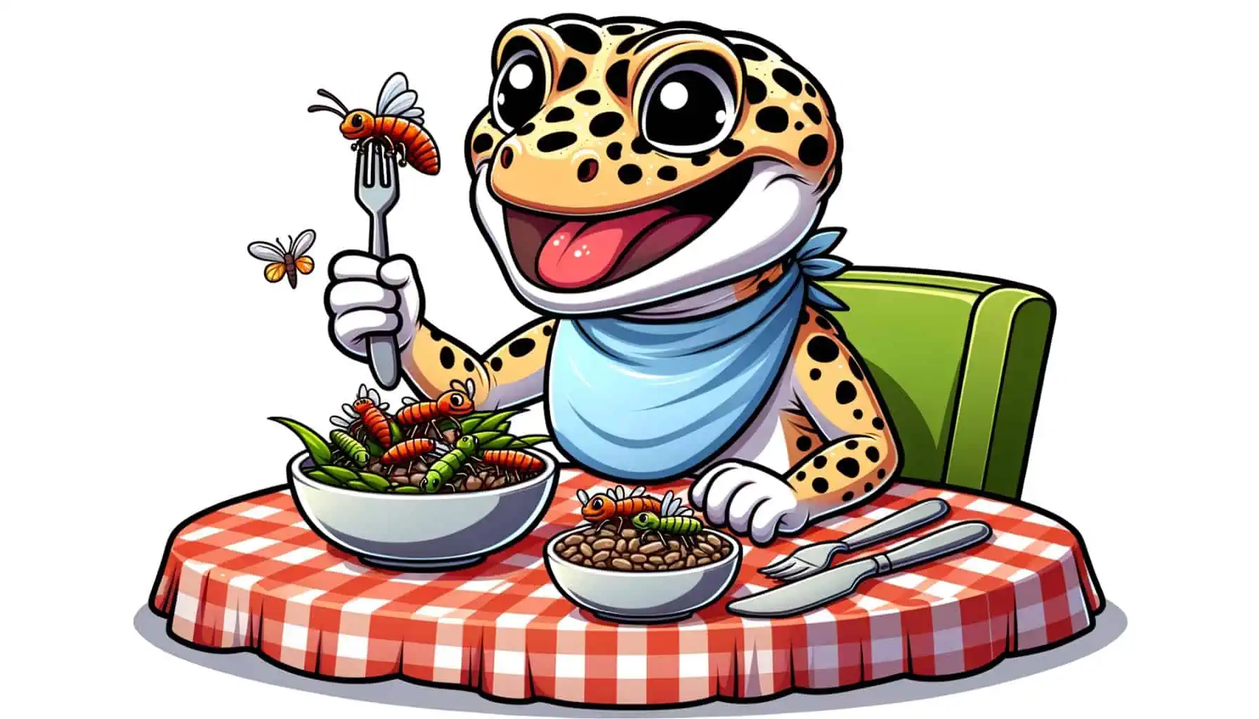 Overeating leopard gecko