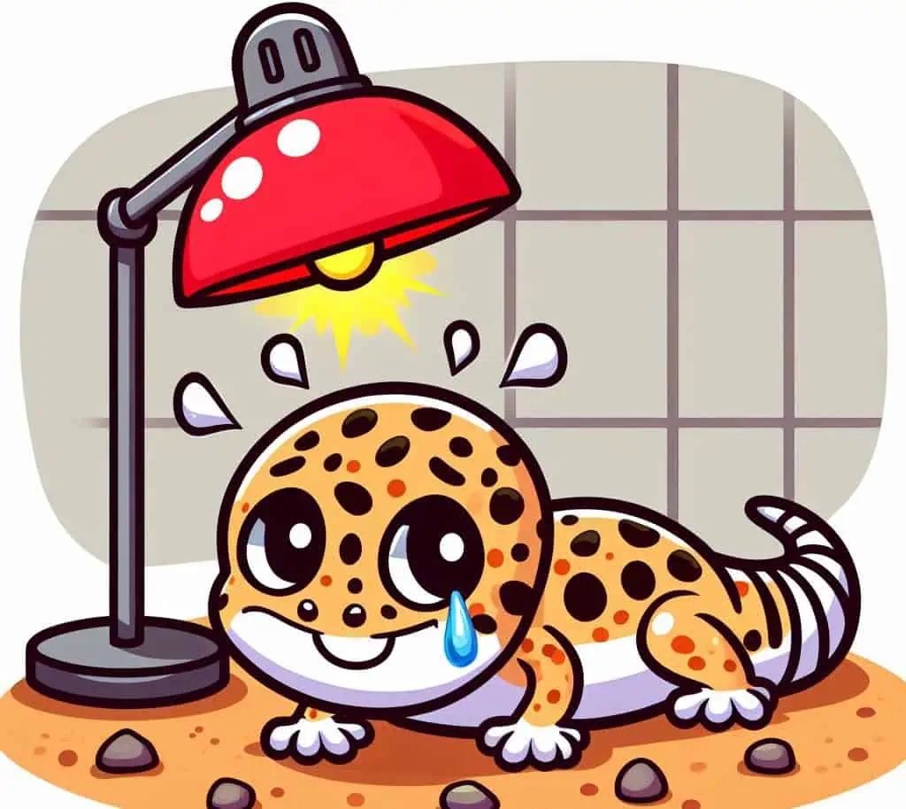 What temperature is too hot for a leopard gecko